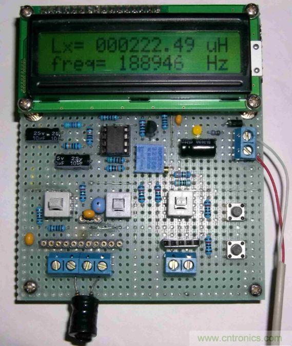 DIY集電容、電感和頻率為一體的測量儀器