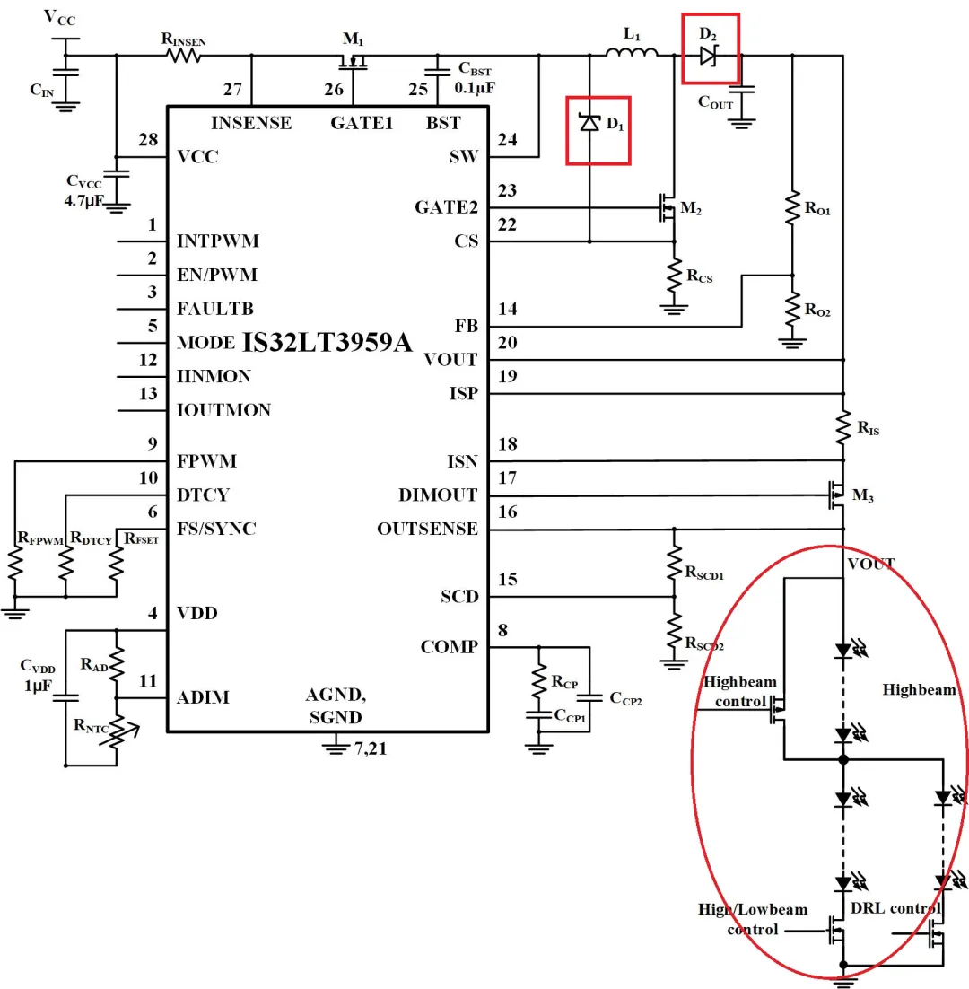 如何解決單芯片驅動HB/LB/DRL,LED負載切換電流過沖？